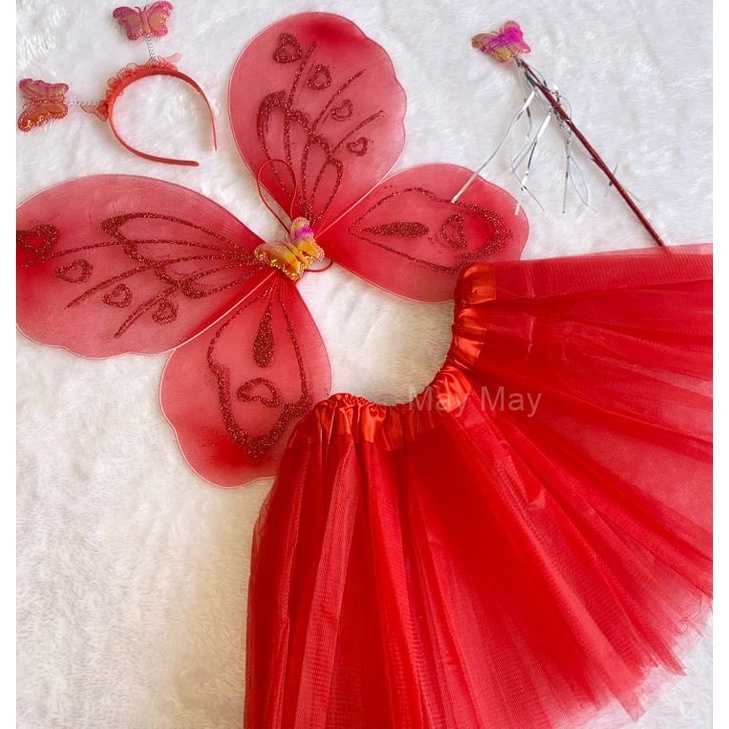 FA--FANTASIA-30CM-MODELO-BORBOLETA-C1-UN----VERMELHO